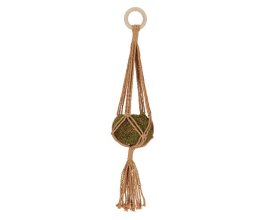 Macramé závěsná dekorace na květináče Esschert Design – hnědá