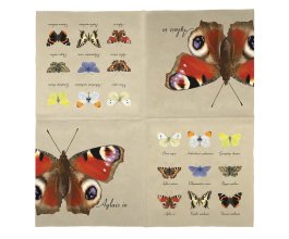 Papírové ubrousky – ilustrace motýli