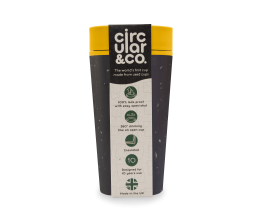 Kelímek Circular Cup (rCup) Black and Mustard 340ml