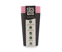 Kelímek Circular Cup (rCup) Black and Pink 340ml