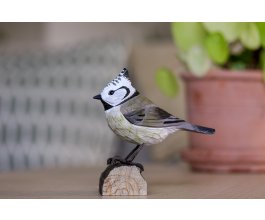 Dřevěná dekorace sýkora parukářka DecoBird - Wildlife Garden