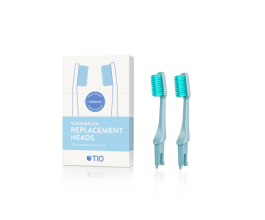 TIO - Náhradní hlavice k zubnímu kartáčku Medium 2 ks - Ledovcově modrá