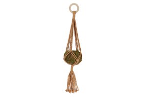 Macramé závěsná dekorace na květináče Esschert Design – hnědá