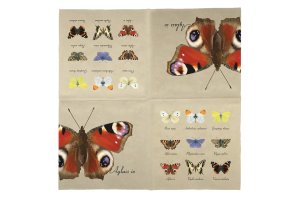 Papírové ubrousky – ilustrace motýli