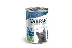 Konzerva pro kočky Paté s rybou 400g - Yarrah BIO